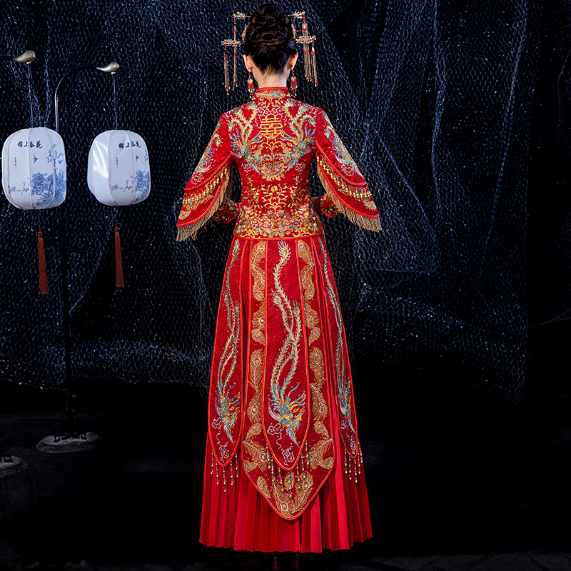 倾妍阁旗舰店秀禾服新款龙凤褂中式婚纱礼服结婚敬酒服新娘抖音嫁衣秀和女3