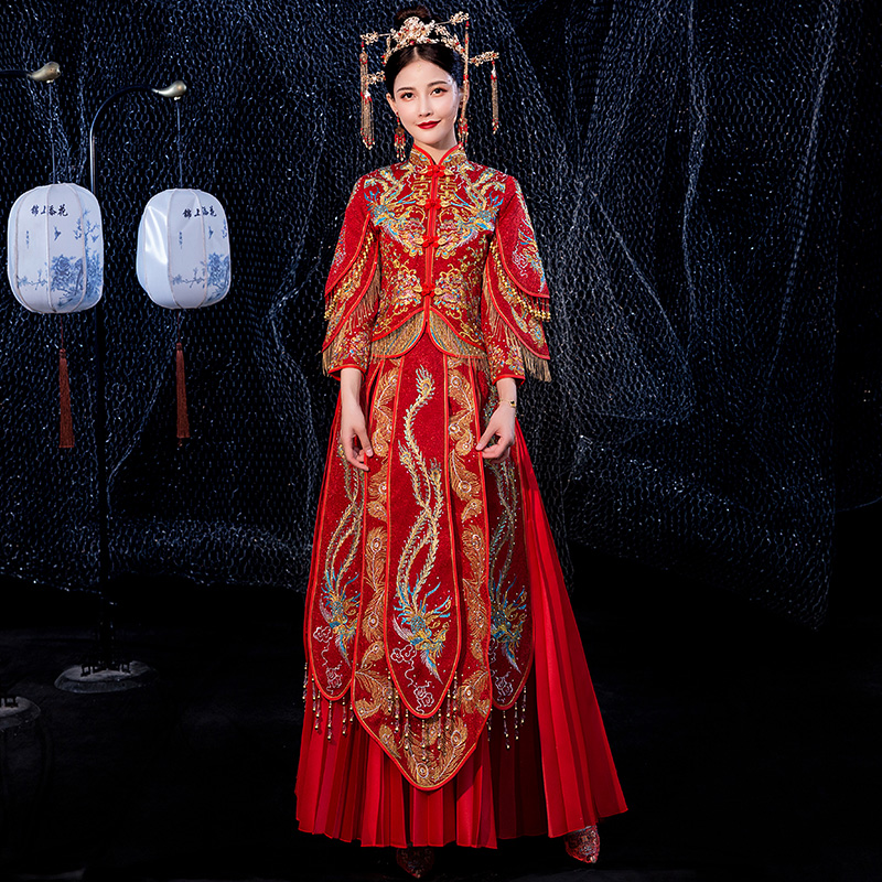 倾妍阁旗舰店秀禾服新款龙凤褂中式婚纱礼服结婚敬酒服新娘抖音嫁衣秀和女2