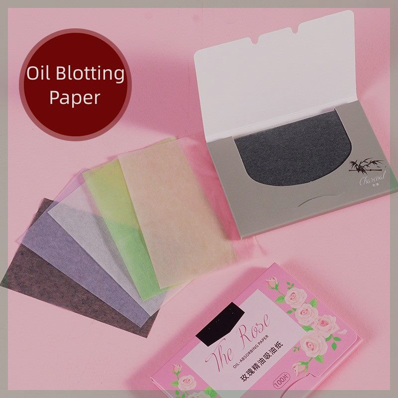 100Pcs Face Oil Blotting Paper Protable Matting Face Wipes - 图0