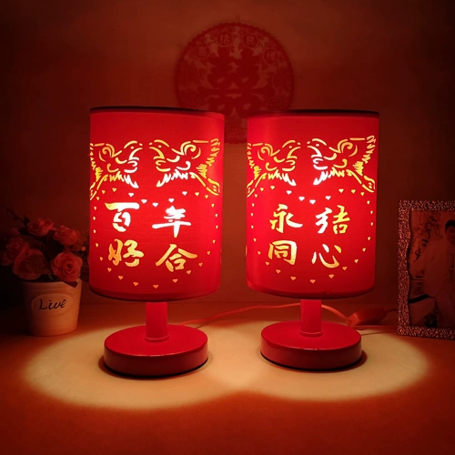 Настольная лампа для кровати, фонарь, красное украшение для влюбленных