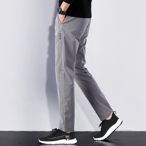 Спортивные трендовые демисезонные штаны для отдыха, осенние, свободный прямой крой, коллекция 2022, в корейском стиле