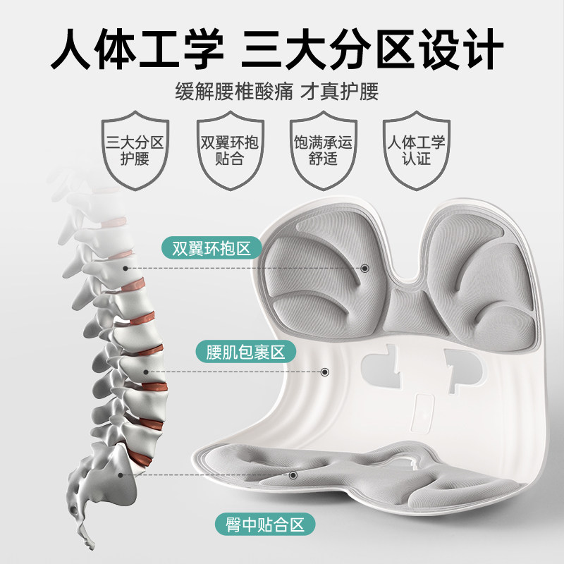 人体工学护腰坐垫久坐神器腰靠背腰枕靠垫座椅腰部支撑腰托办公室,淘宝优惠券,粉丝福利购,淘宝优惠卷