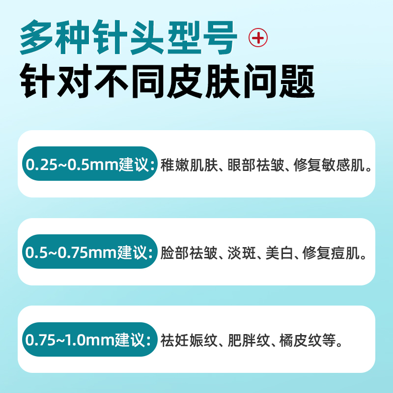 医用皮肤无菌滚针械字号微针滚轮家用一次性美容脸部精华导入mts - 图1