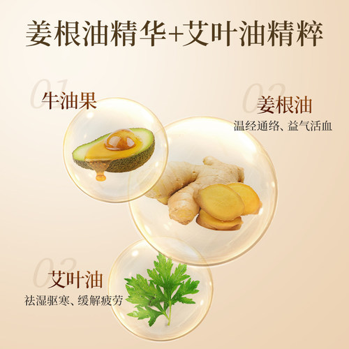 生姜艾草按摩精油全身体通经络发热开背推背刮痧精油推拿spa免洗 - 图2