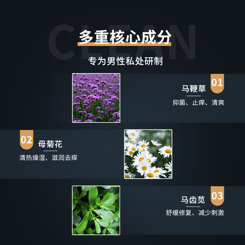 仁和男士私处护理液马鞭草私密沐浴露清洗液洗下面私处抑菌洗护液