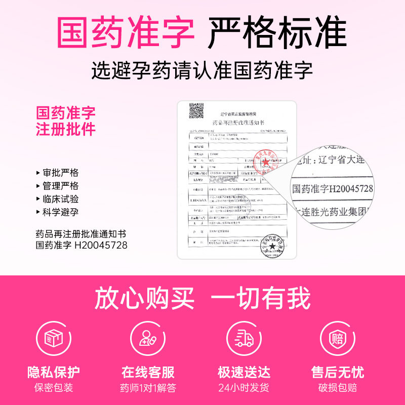 利婷避孕栓女性专用短效避孕药放阴道事前外用凝胶壬苯醇醚栓膜套