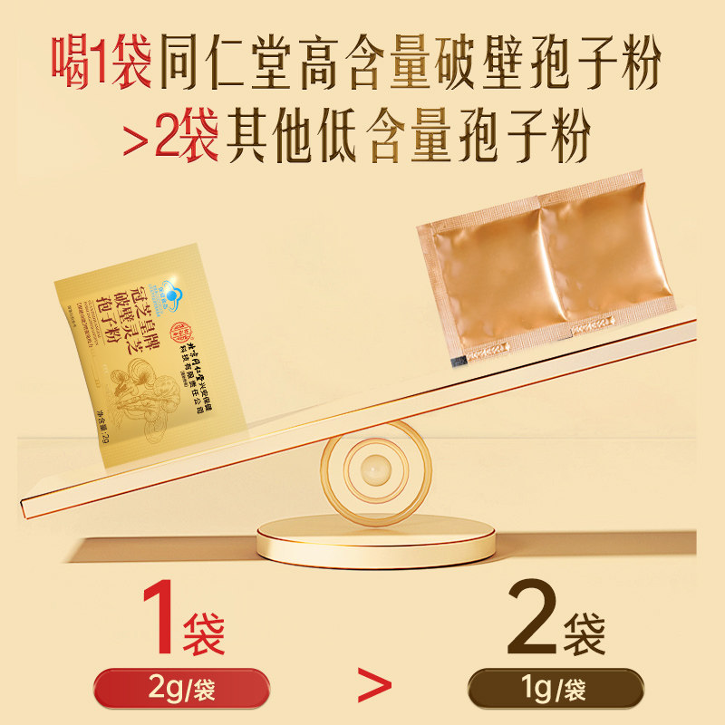 北京同仁堂破壁灵芝孢子粉增强免疫力中秋节礼盒官方旗舰店正品