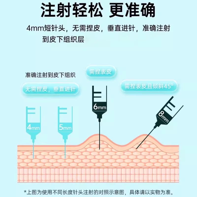 九测 胰岛素针头0.23*4mm系列7支装通用糖尿病一次性注射笔针头