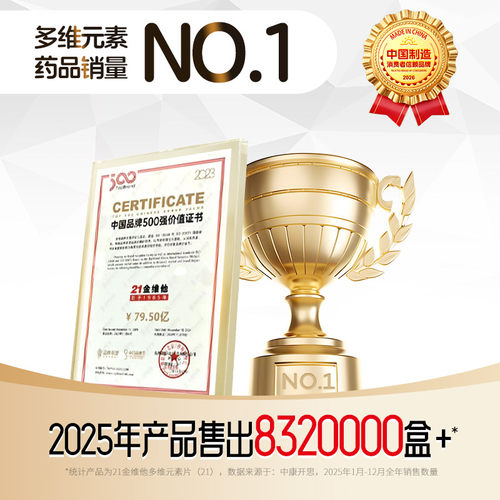 21金维他多维元素片民生二十一复合维生素阿里赖氨酸老年维生素片 - 图1