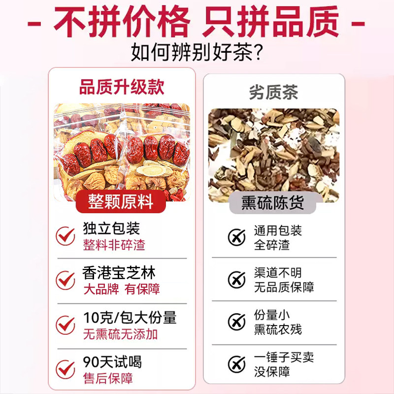 苹果黄芪水麦冬红枣枸杞茶包适合女生喝的补气养血美容养颜养生茶,淘宝优惠券,粉丝福利购,淘宝优惠卷