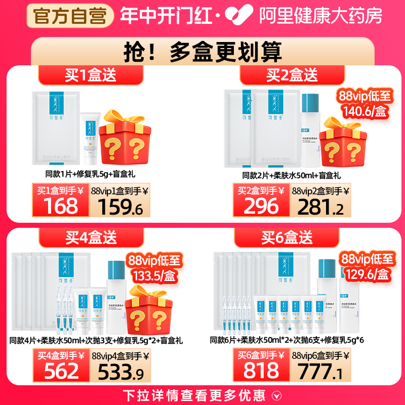 可复美重组胶原蛋白缓解敏感肌术后医用敷料非面膜冷敷贴旗舰店 - 图0