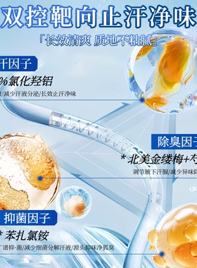 氯化羟铝止汗露腋下祛狐除臭女专用男士喷雾去狐臭滚珠官方旗舰店
