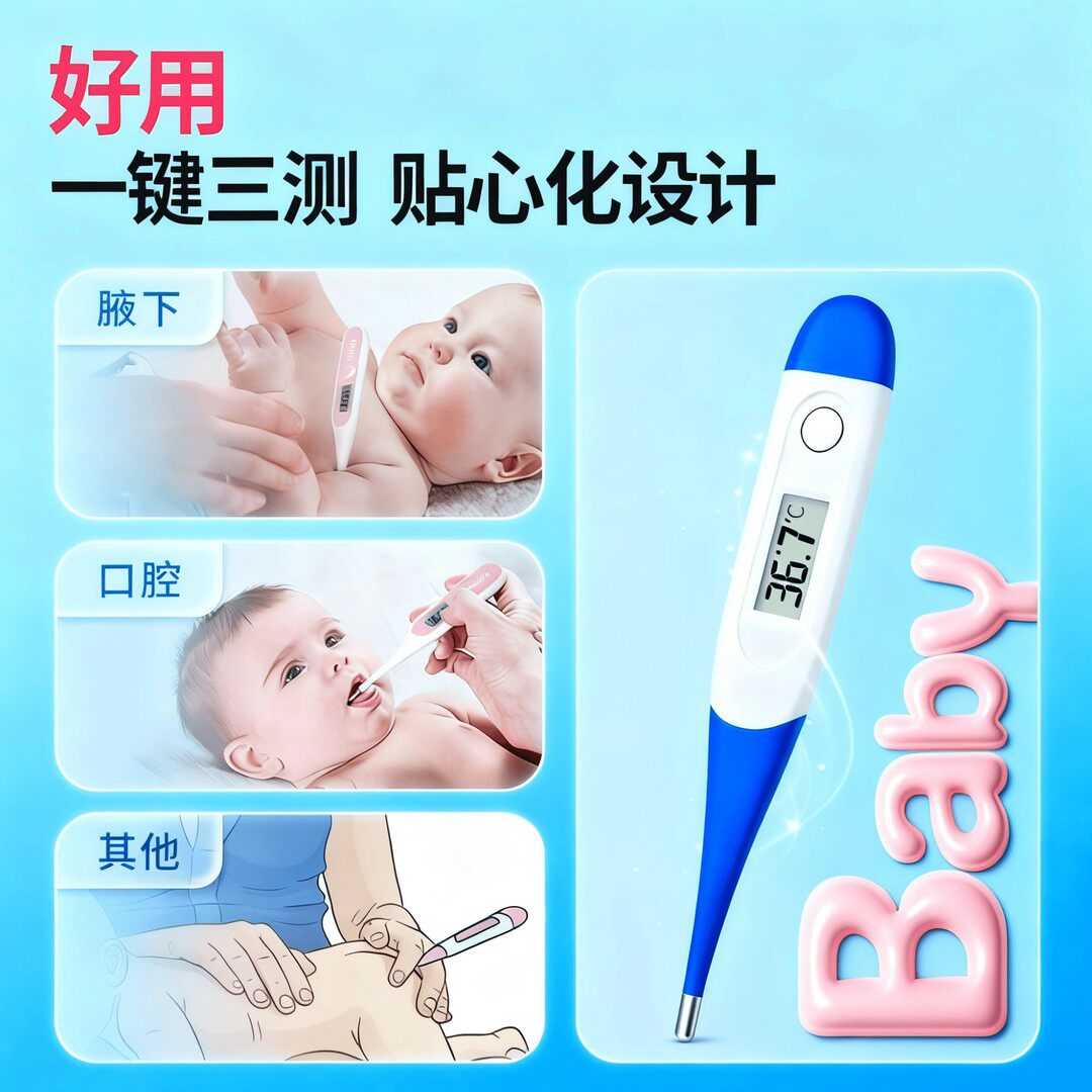 电子体温计无水银家用医专用精准温度计测人体温表温度计婴儿专用