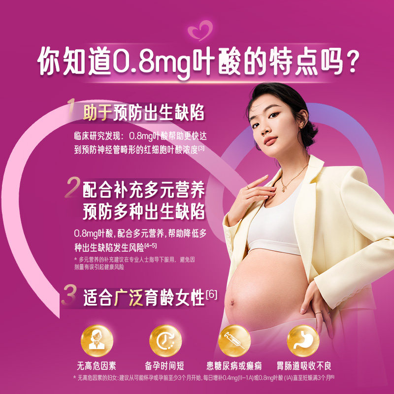 爱乐维复合维生素叶酸片备孕期叶酸孕妇补铁30片非活性叶酸elevit