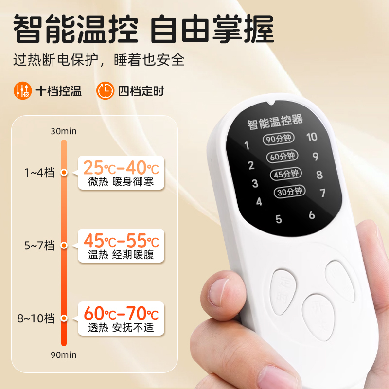 艾灸坐垫电加热艾草红花热敷毯陈艾绒坐灸养生包臀部发热理疗垫子