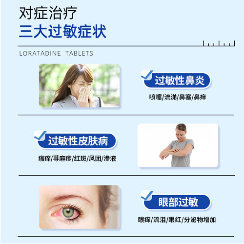 天方氯雷他定片正品荨麻疹过敏性鼻炎专用过敏药抗过敏地氯雷官方 - 图1
