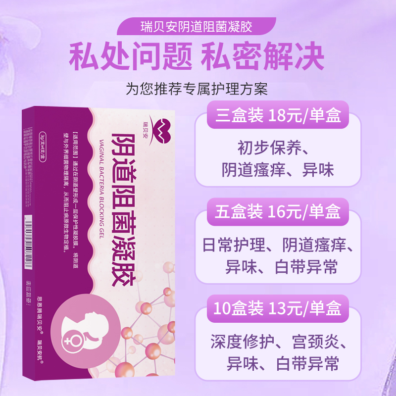 医用阴道阻菌凝胶妇科白带适用私处抑菌异味瘙痒宫颈糜烂炎症正品 - 图2