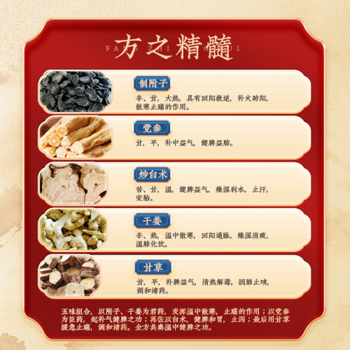 同仁堂附子理中丸9g*10丸/盒健脾止泻药呕吐正品胃虚腹泻虚弱脾胃 - 图0