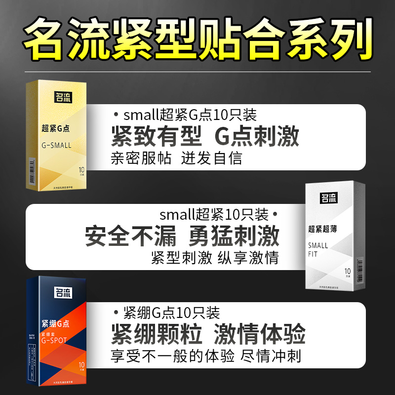 名流小号避孕套超紧特小号安全套子旗舰店正品紧绷型超薄45mm - 图1