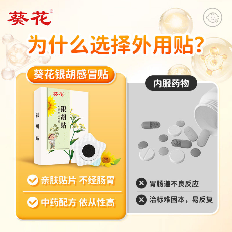 葵花小儿银胡感冒贴婴幼儿宝宝咳嗽化痰止咳贴儿童风寒鼻塞流鼻涕,淘宝优惠券,粉丝福利购,淘宝优惠卷
