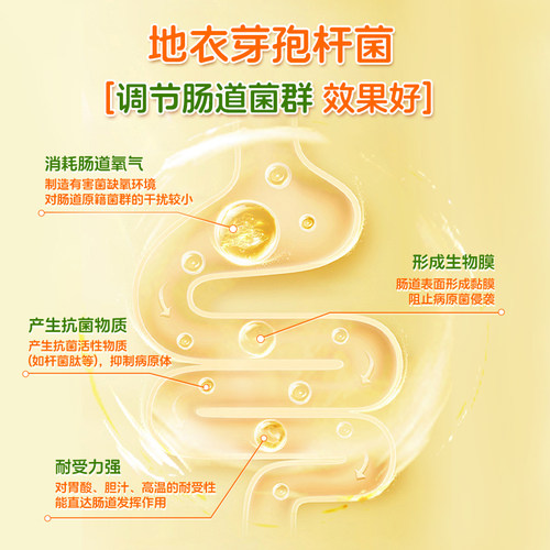 整肠生地衣芽孢杆菌活菌胶囊otc益生菌大人调理肠胃肠道消化不良 - 图1