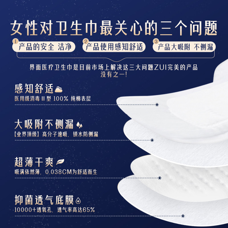 界面医用无菌卫生巾妇科护垫械字号产妇经期护理垫国家标准姨妈巾,淘宝优惠券,粉丝福利购,淘宝优惠卷