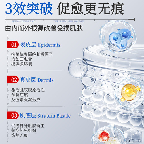 医用修复喷雾械字号重组三型胶原蛋白敷料人体表皮皮肤修护凝胶 - 图1