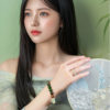 Shipulin natural clear water Hetian jade peace ring ring bracelet with certificate for girlfriend’s mother