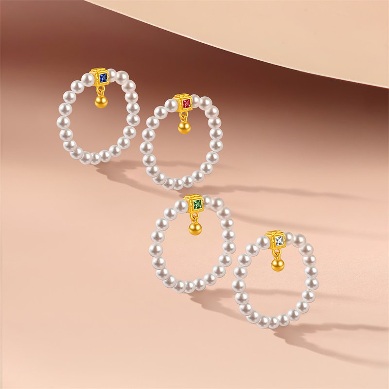 Shipulin 18K yellow gold freshwater pearl ring, light luxury, simple and versatile for your girlfriend