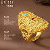 Shipulin pure gold 999 ancient filigree women's enamel palace national style living ring