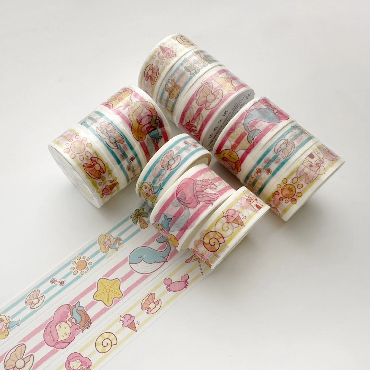 3 pcs/set Kawaii Animals Face Cartoon Washi Tape Set Masking - 图3