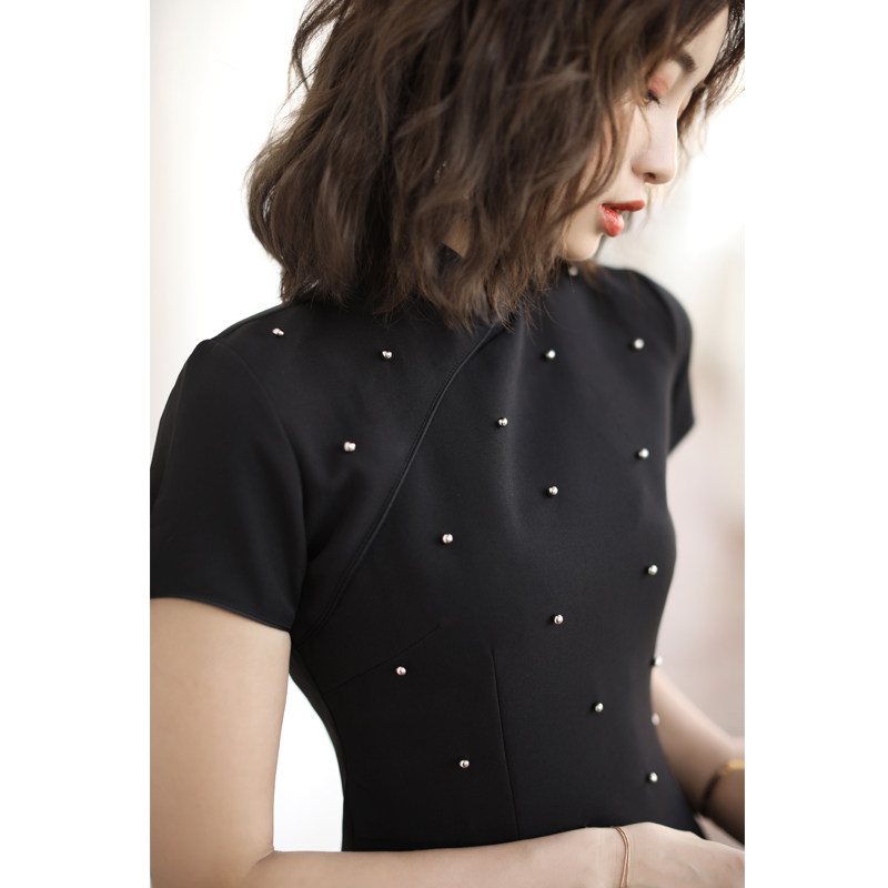 旗袍改良版蚀骨小个子短款女连衣裙 碧诺美旗袍