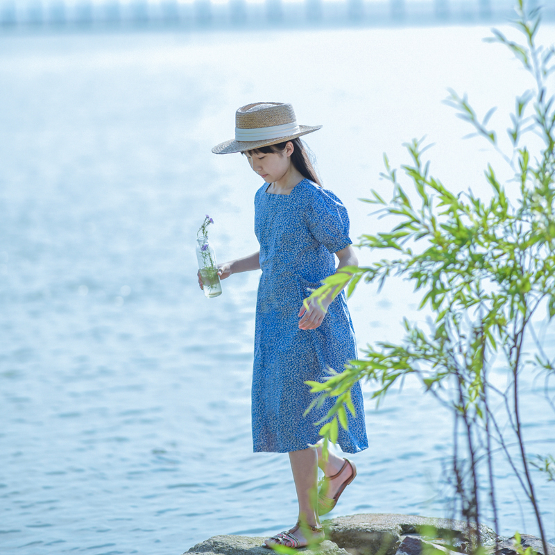 原创童装24春夏季女童碎花连衣裙洋气儿童纯棉清新法式气质长裙