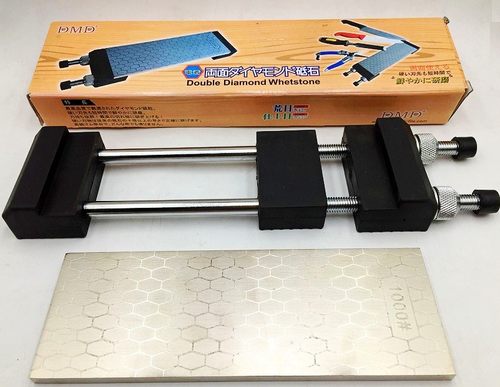 磨冰刀油石金刚石磨刀石神器防滑磨刀架家用400目1000目双面钻石 - 图1
