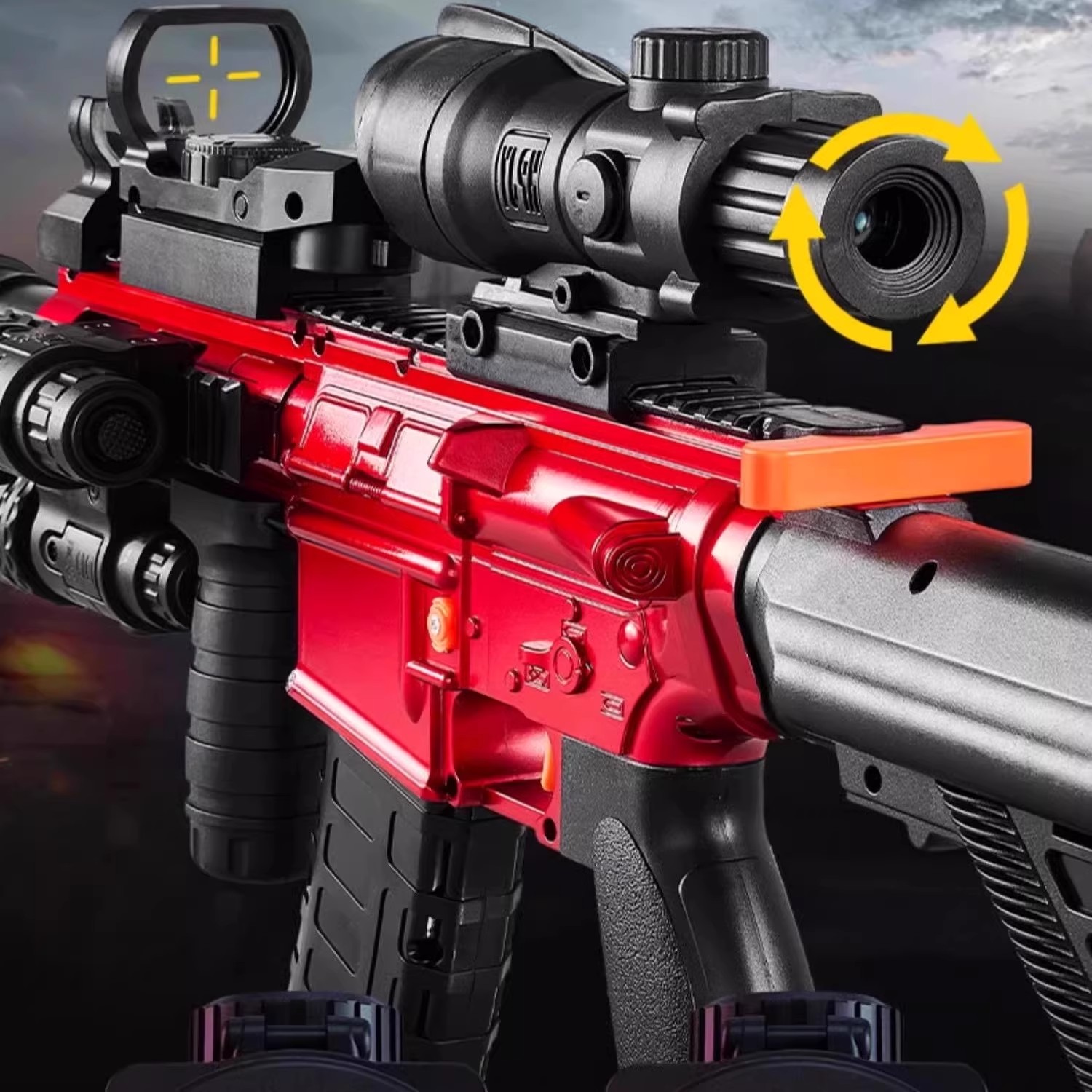 电动连发M416软弹枪儿童玩具枪弹链男孩玩具击狙枪CS吃鸡玩具礼物 - 图3