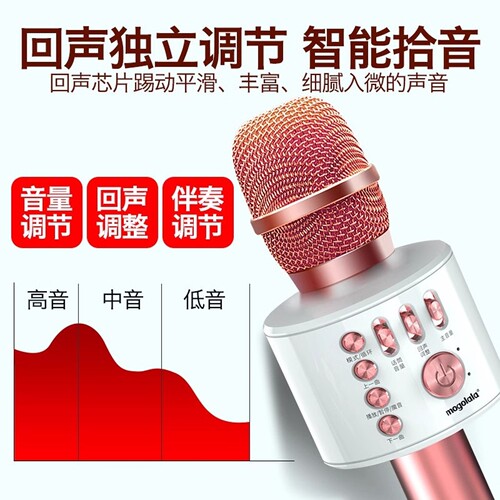 全民唱歌神器k歌手机麦克风音响一体无线蓝牙话筒家用全民KTV娱乐 - 图0