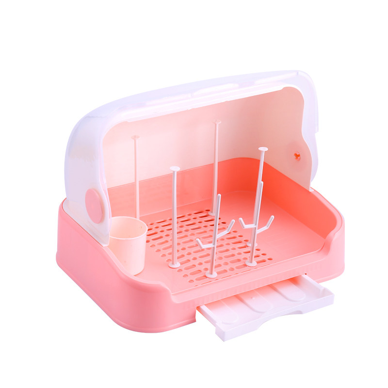 放婴儿奶瓶收纳箱宝宝专用防尘餐具辅食收纳盒晾干沥水置物架带盖,淘宝优惠券,粉丝福利购,淘宝优惠卷