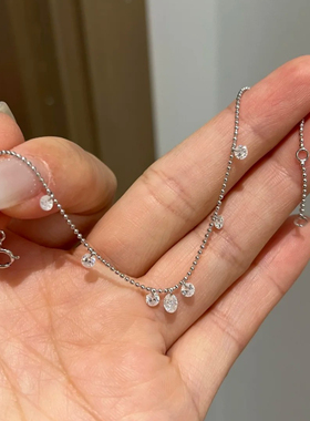 莫桑钻满天星流苏手链s925纯银