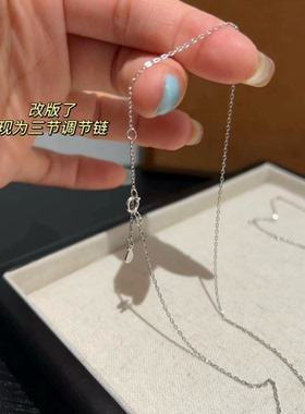 超闪莫桑钻s925纯银项链锁骨链