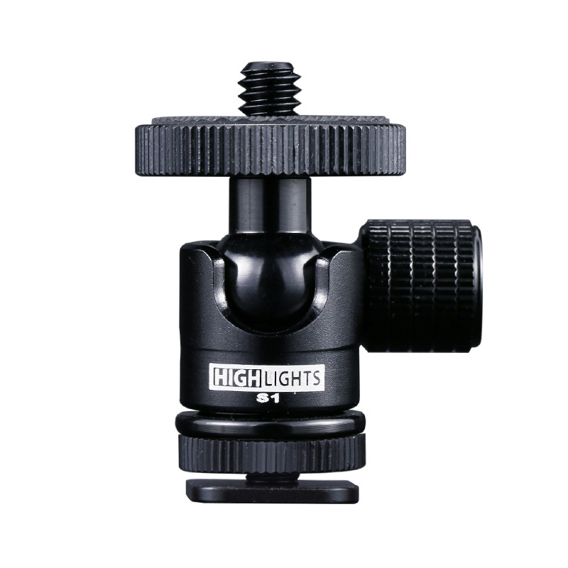 金属系列热靴1/4螺丝闪光灯手机数码话筒配件直播支架单电反相机c