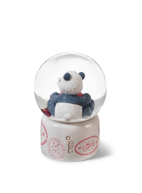 德国 NICI 爱系列 爱心熊猫水晶球6.5cm