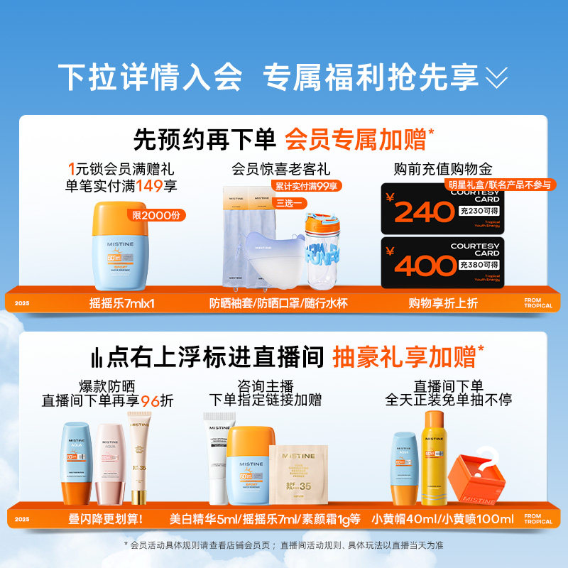 mistine蜜丝婷泰版小黄帽防晒霜40ml*3