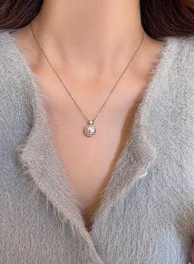 轻奢冷淡风气质锆石简约锁骨链