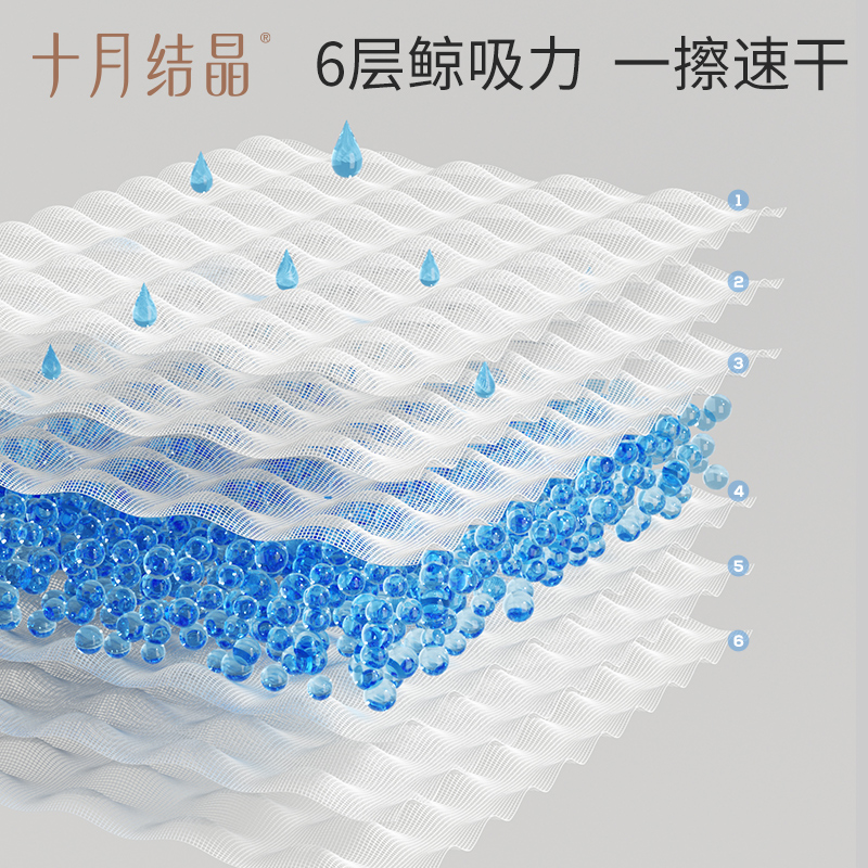十月结晶婴儿纱布浴巾超软全棉洗澡专用初生宝宝围嘴纯口水巾6层