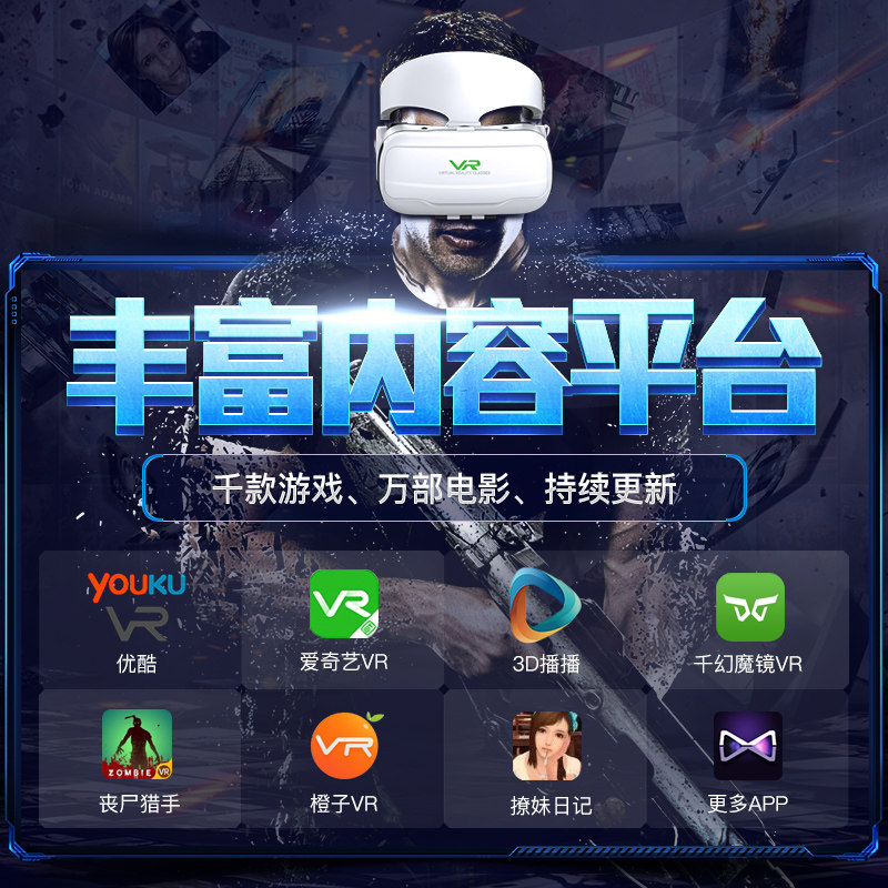 vr苹果oppo华为小米智能游戏机头盔 速戴智能眼镜/VR设备