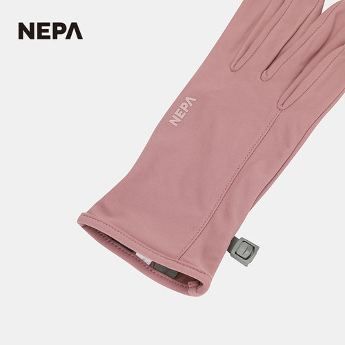 NEPA耐葩24秋冬男女款运动弹力拉绒面料保暖长指手套7KE8101 - 图3