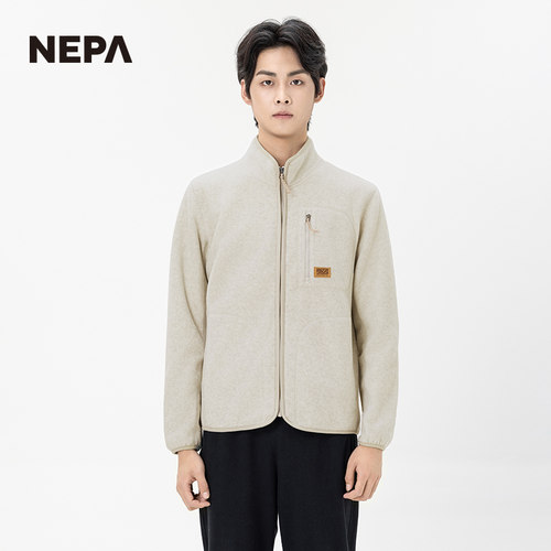 NEPA耐葩24秋冬户外男士绒布外套轻便拉绒保暖夹克7K76163 - 图1