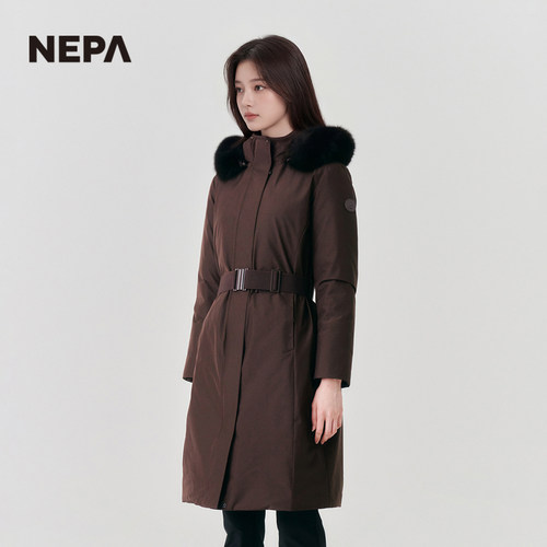 NEPA耐葩户外秋冬百搭户外女士长款GTX防风透湿连帽羽绒服CJ82075 - 图3