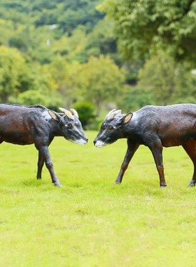 玻璃钢仿真动物雕塑苏门羚摆件
