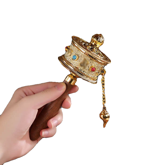 5 см ручной молитвенный бамбуковый базовый сплав двойной подшипник тибетский ремесленный молитвенный бамбуковый свиток украшения ручной барабан